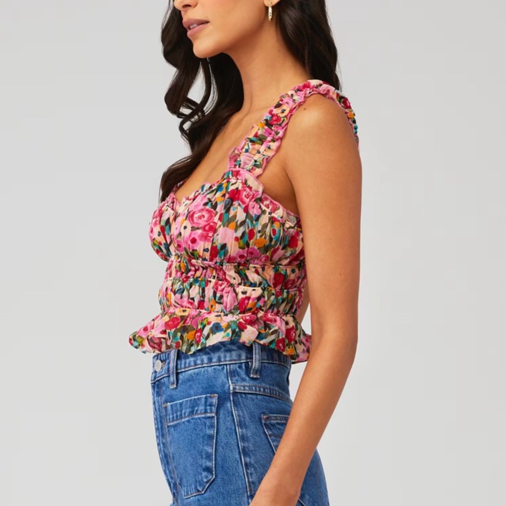 Astr Floral Pink Blouse - Picture 3 of 6